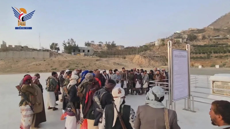 وفد من قبائل بني ضبيان في جبن بالضالع يزور مقام شهيد القرآن بصعدة