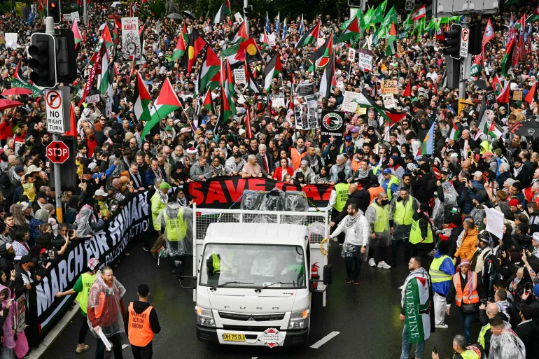 وزير الخارجية الإسرائيلي​ يهاجم مظاهرة في أستراليا تطالب بوقف إبادة غزة