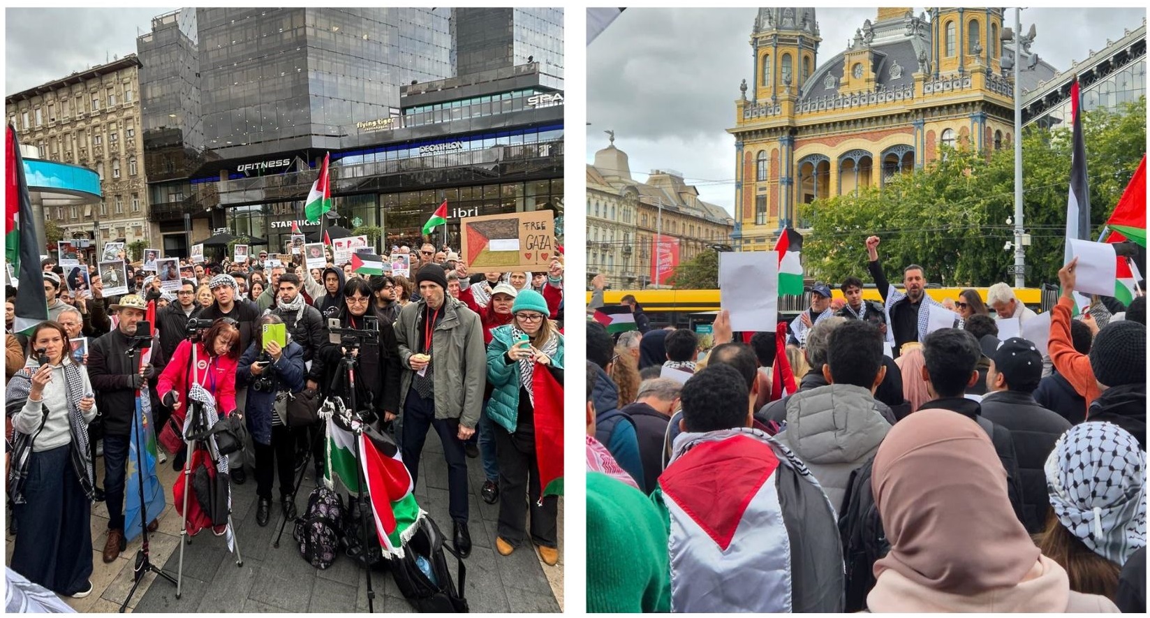 تظاهرة في بودابست تنديدا باستمرار العدوان على غزة