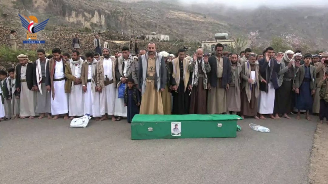 تشييع الشهيد محمد الحوتي بمديرية الحيمة الداخلية 