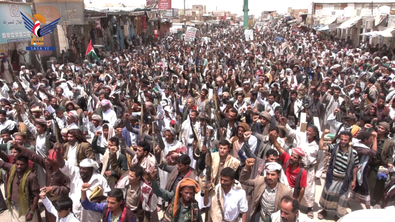 الجوف.. 50 مسيرة جماهيرية إسنادا للشعب الفلسطيني الشقيق واستنفارا ضد العدو