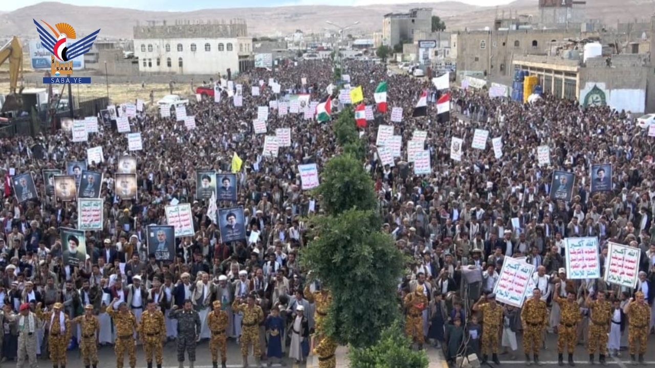 عمران .. مسيرات جماهيرية حاشدة في 48 ساحة دعماً وإسناداً للشعبين الفلسطيني واللبناني