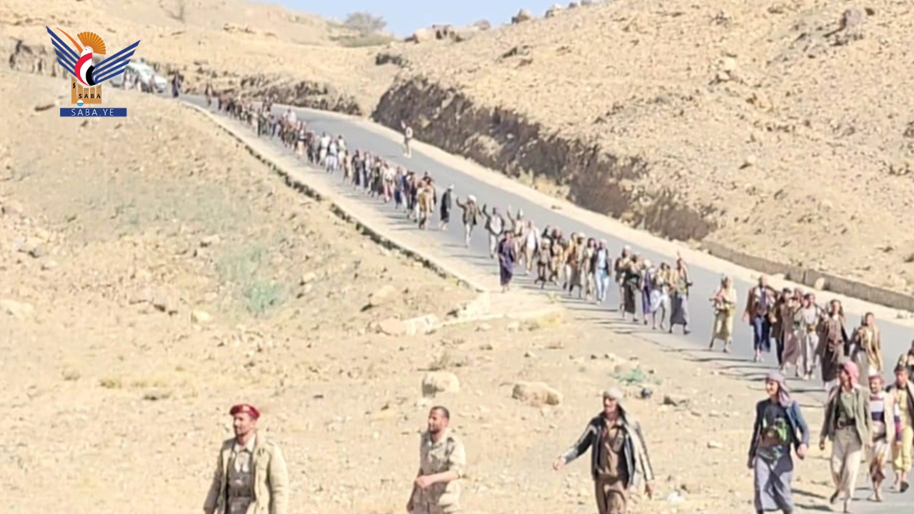 مسير لخريجي دورات "طوفان الأقصى" في عزلة الرونة مديرية بني حشيش