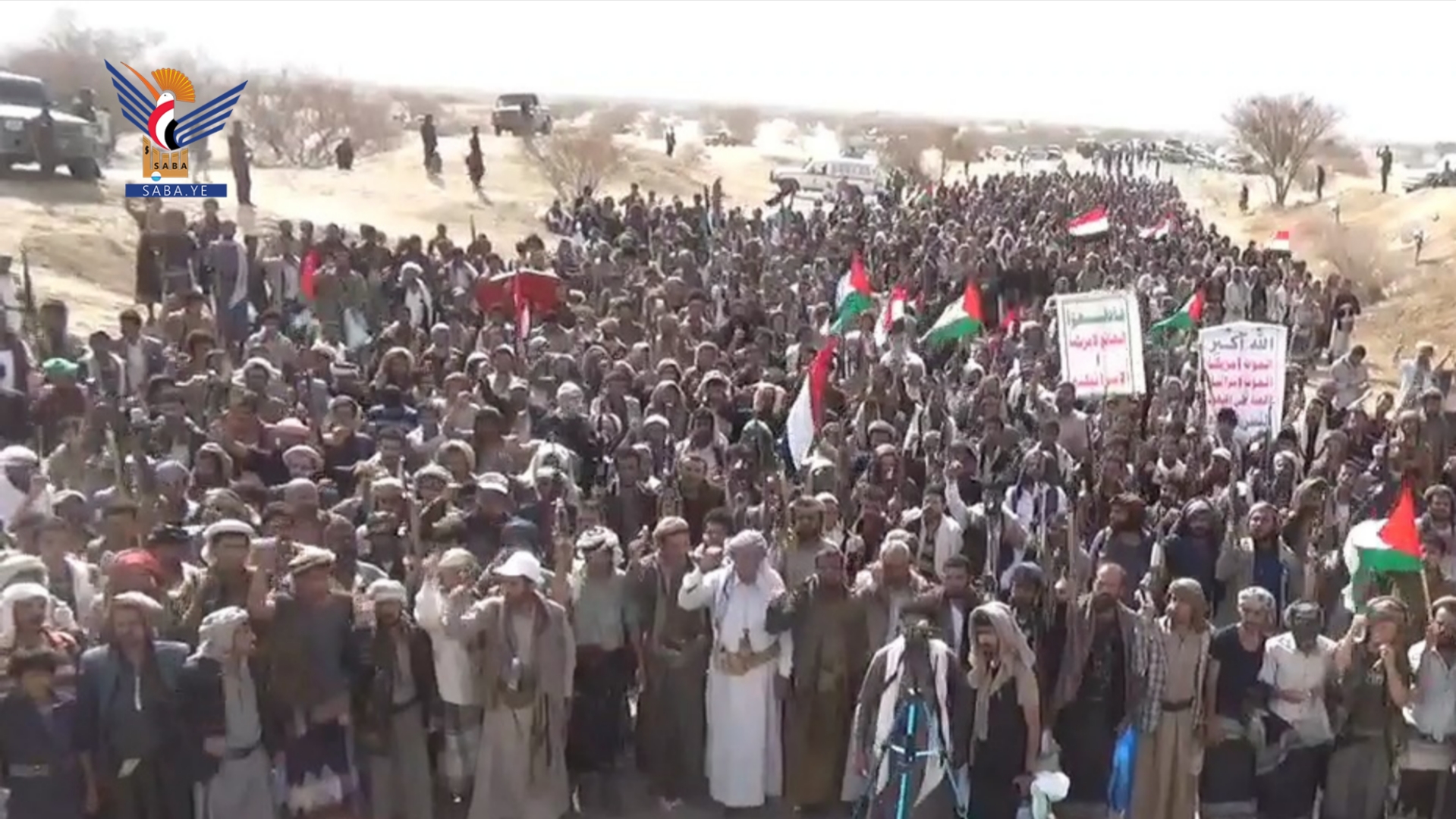 مأرب.. 17 مسيرة وعشرات الوقفات نصرة لغزة