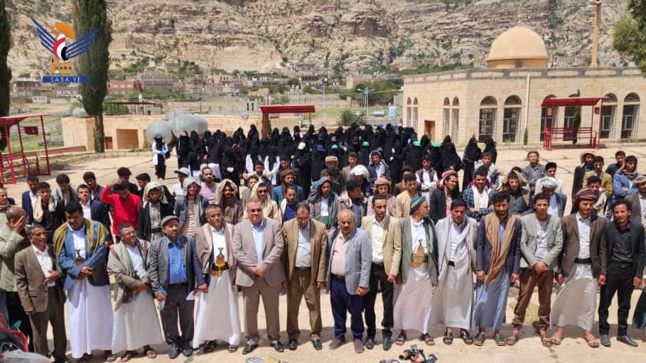 مسيرة طلابية حاشدة بجامعة المحويت تضامناً مع غزة وتنديداً بجرائم العدو الصهيوني 