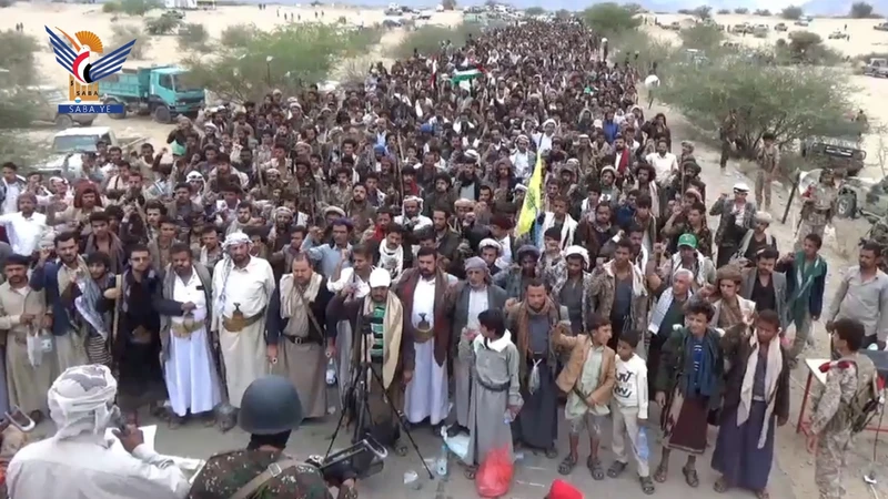 مسيرات حاشدة بمأرب تحت شعار "عامان من العطاء.. ووفاء لدماء الشهداء"