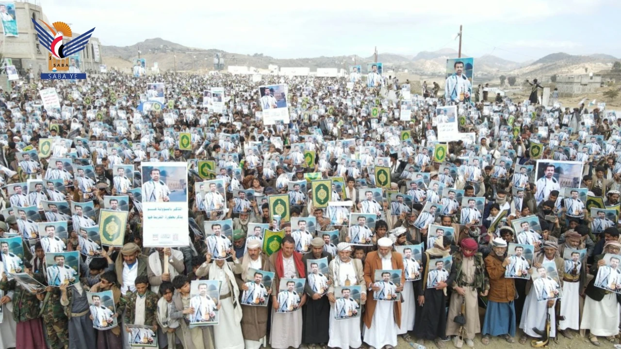 صعدة.. مسيرة حاشدة في خولان عامر وفاءً لشهيد القرآن