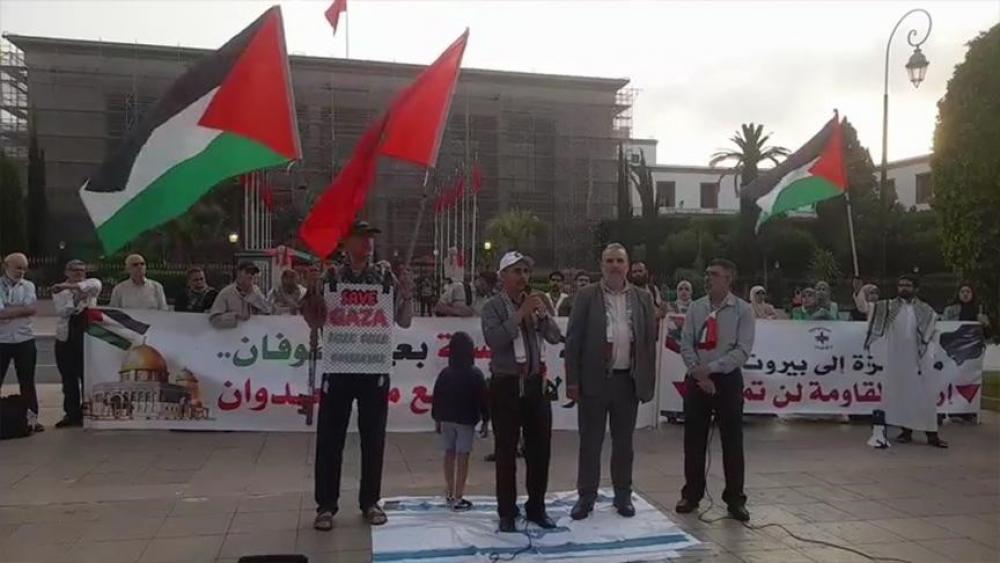 وقفة تضامنية في المغرب تطالب بإدخال المساعدات لغزة