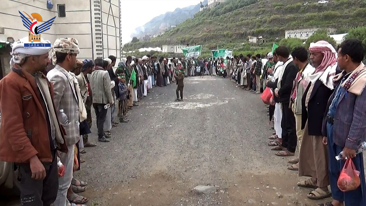 لقاءات ووقفات بمديريات القفر ويريم والنادرة في إب بذكرى المولد النبوي  