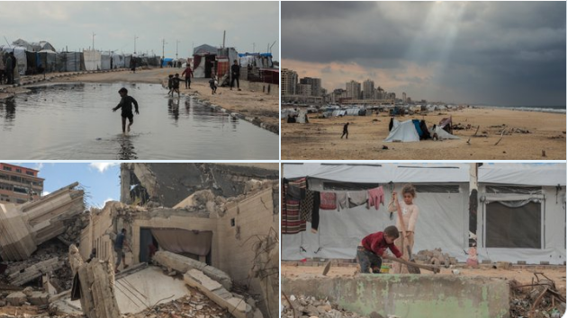 "يونيسف”: الامطار في غزة تتسبب بفيضانات تؤثر على آلاف العائلات النازحة في الخيام