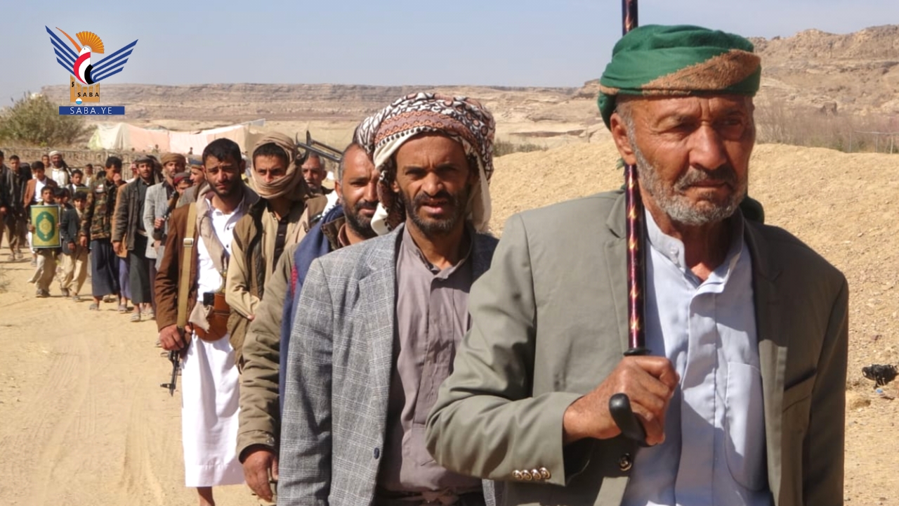 مسير راجل لخريجي دورات "طوفان الأقصى" بمديرية بني حشيش