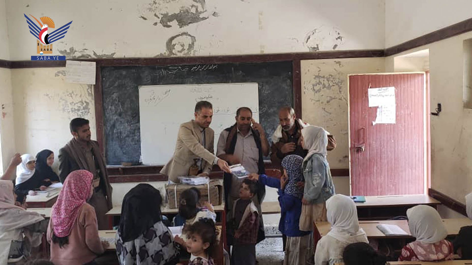 تفقد الدورات الصيفية ووقفة لطلاب الدورات الصيفية في مديرية الرضمة بإب