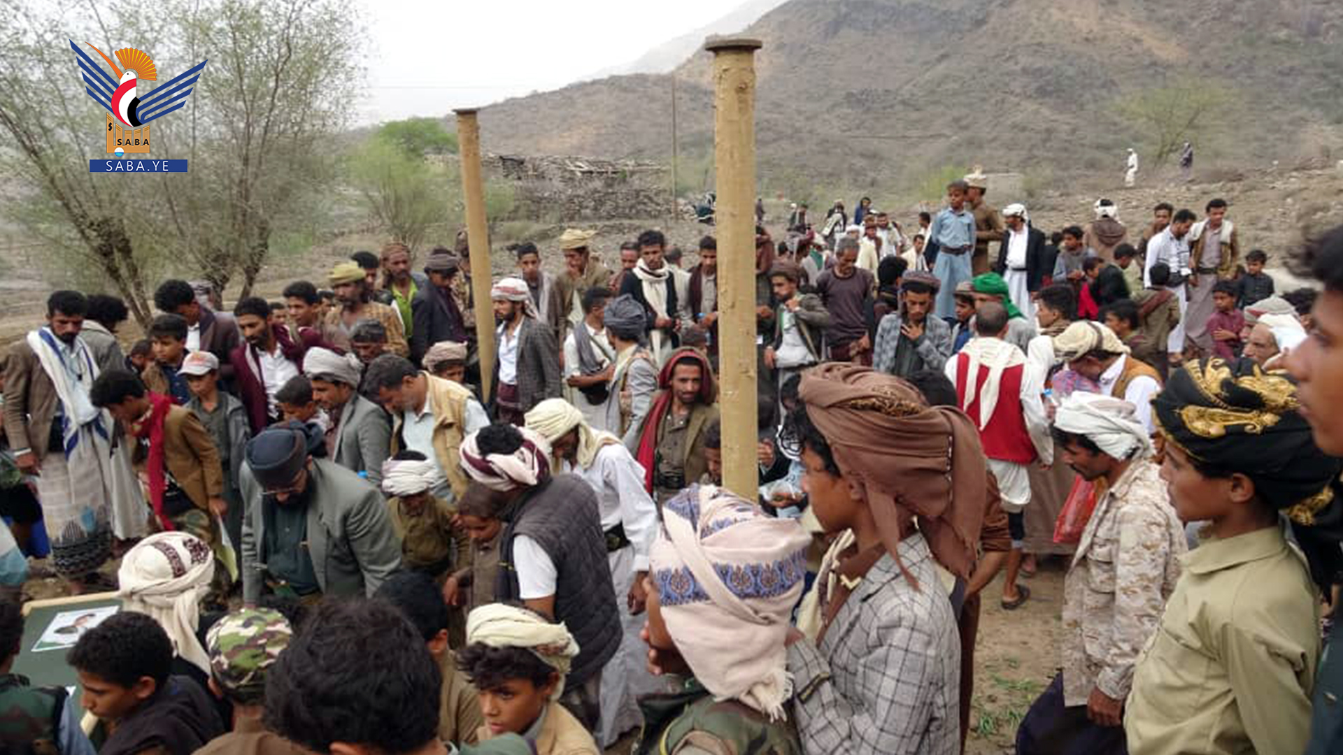 تشييع جثمان الشهيد يوسف الحرازي بمديرية صعفان في محافظة صنعاء