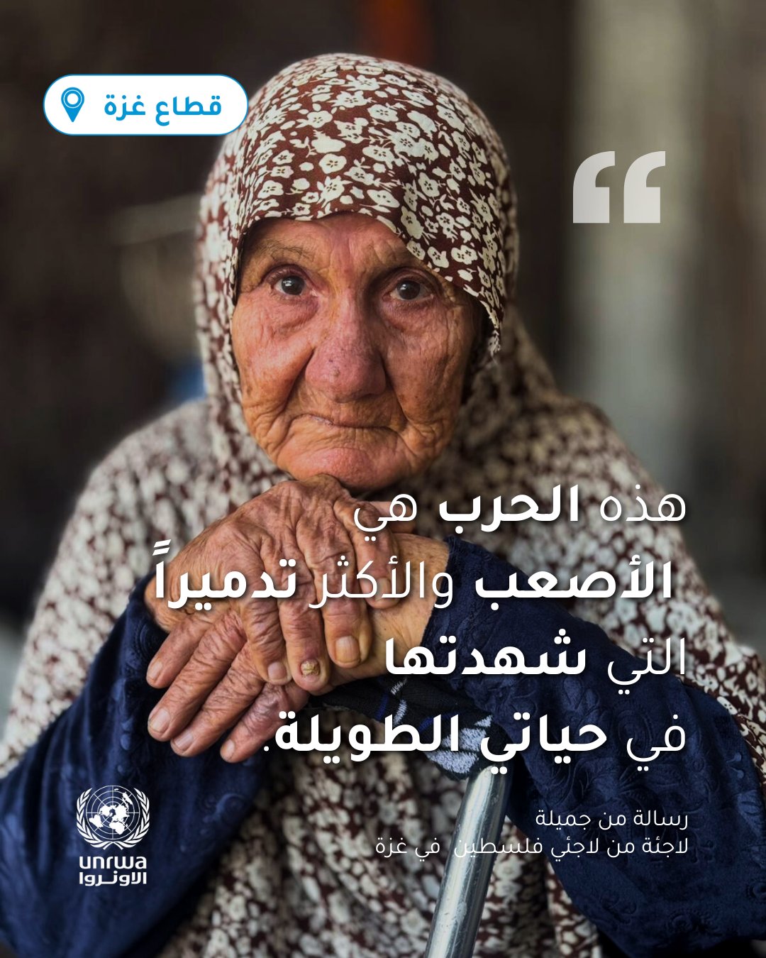 المسنة الغزاوية جميلة.. فقدت 21 فردا من عائلتها ونزحت 14 مرة