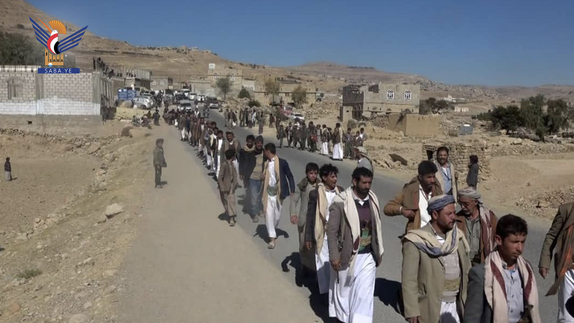 عمران.. مسير وعرض لخريجي دورات "طوفان الأقصى" في مديرية جبل يزيد