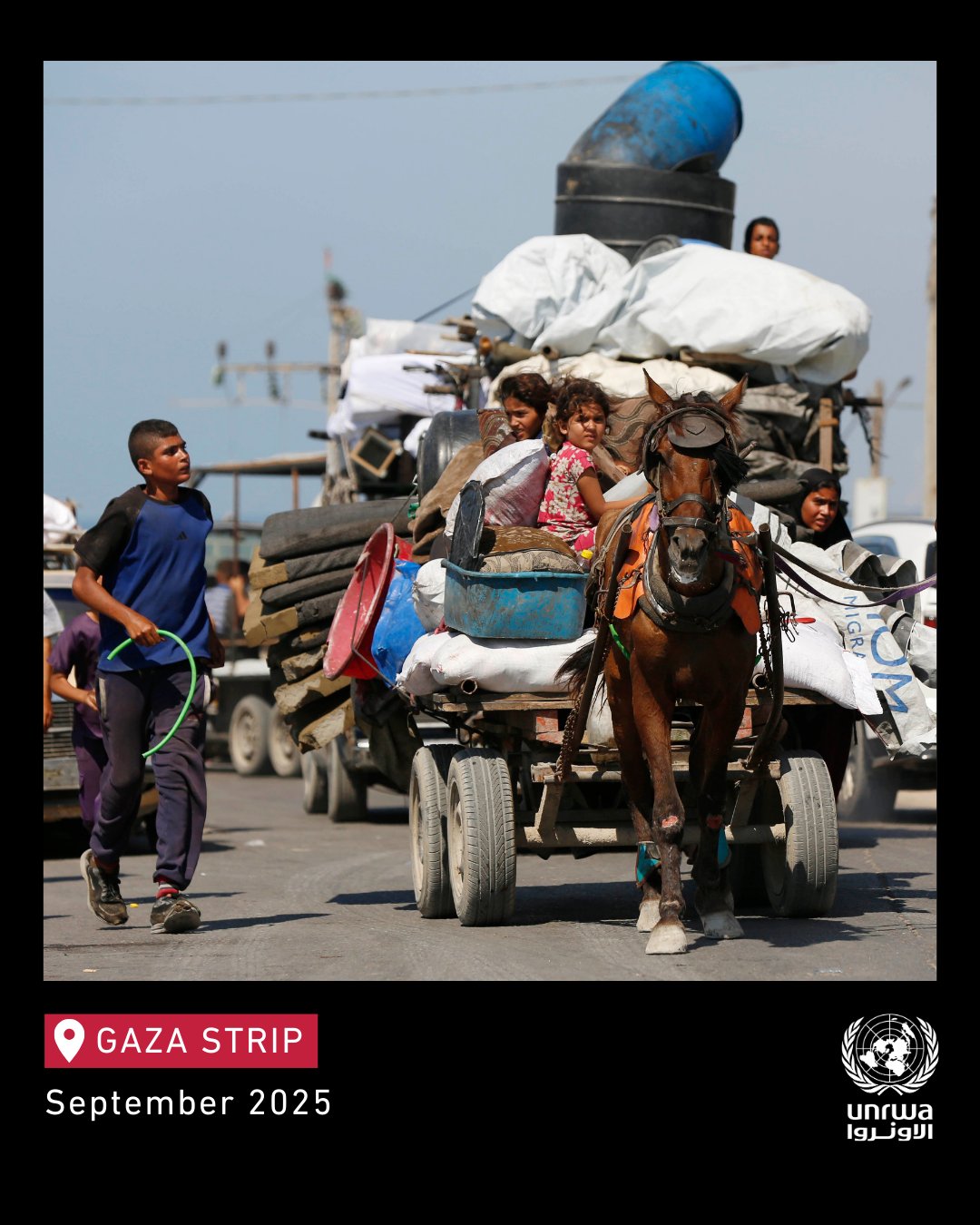 "أونروا": آلاف الفلسطينيين يُجبرون على النزوح مرة أخرى في غزة بسبب استمرار العدوان