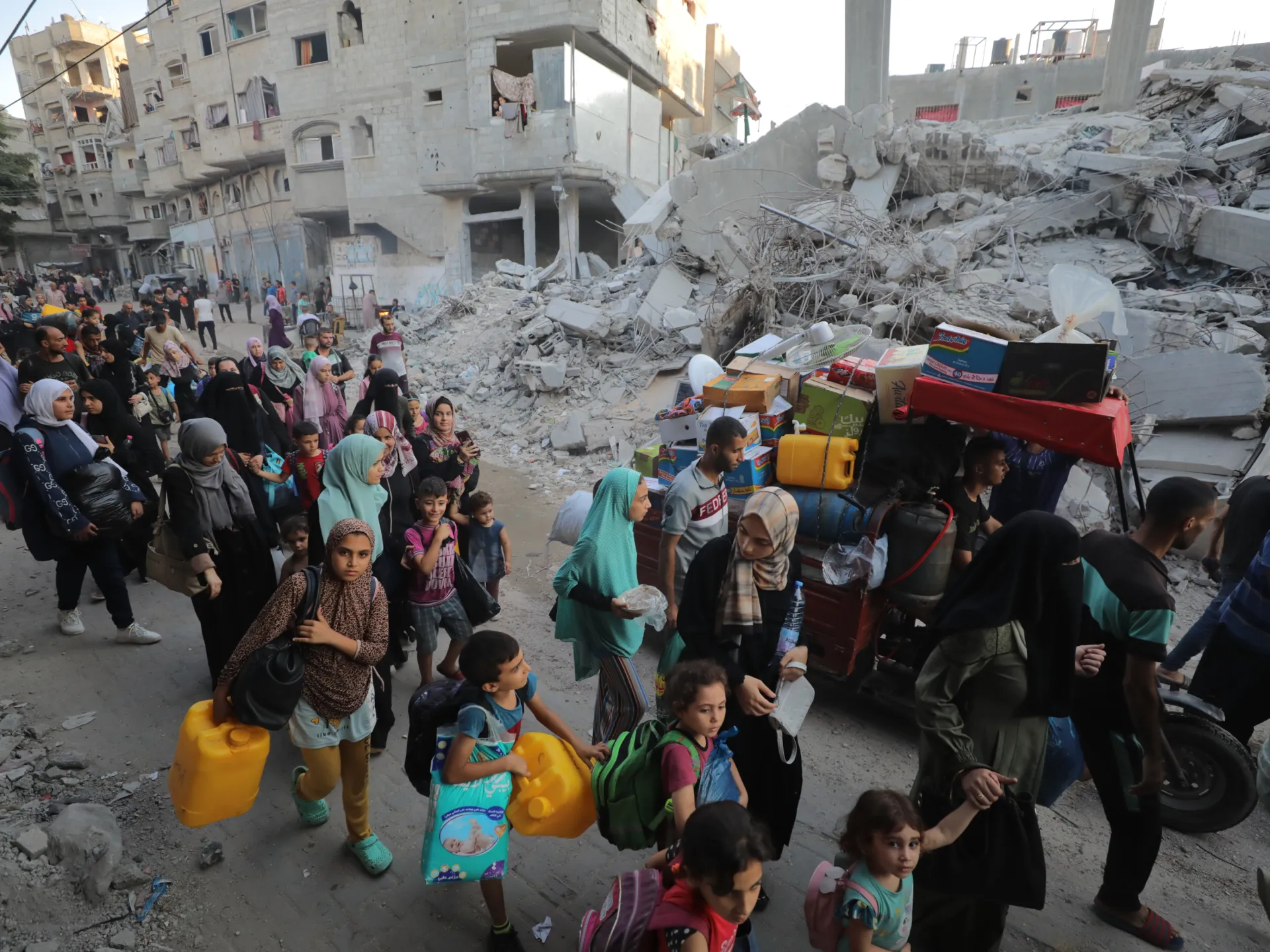 الامم المتحدة تكشف ان تسعة % من سكان غزة هُجّروا خلال الأسبوع الماضي