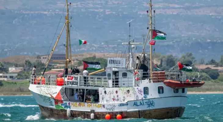  سفينة "حنظلة" تستعد للإبحار من جنوب إيطاليا