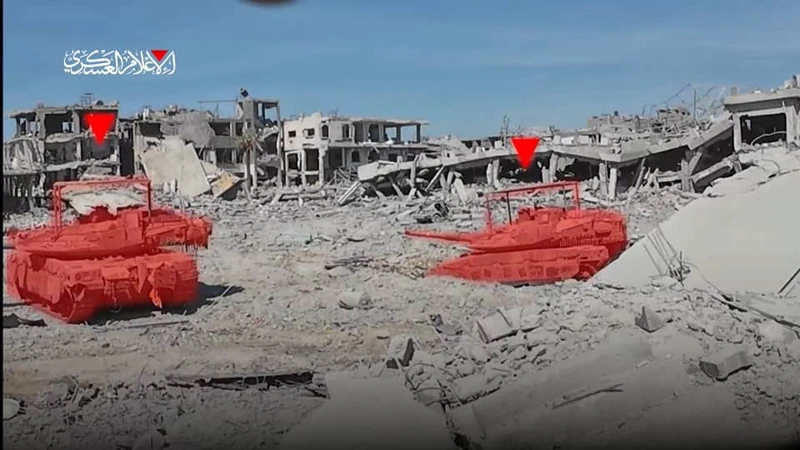 "القسام" تستهدف دبابتين صهيونيتين وتوقع طاقميهما بين قتيل وجريح جنوب غزة