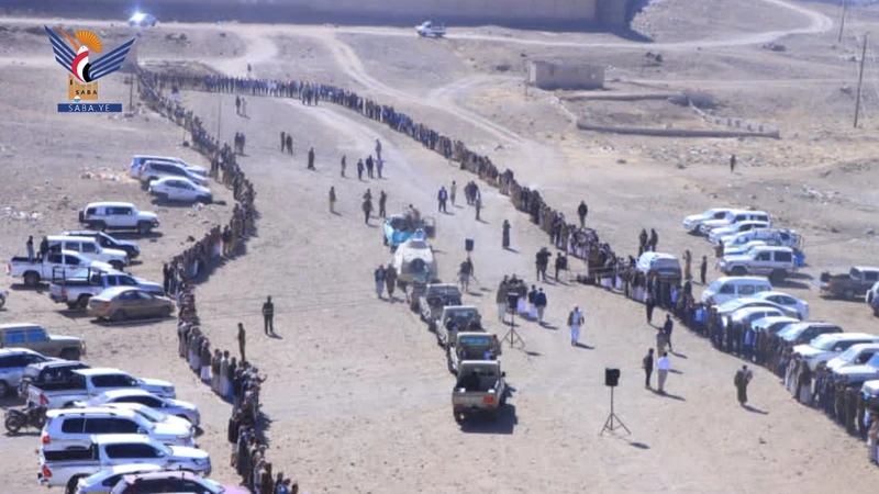 وقفة قبلية مسلحة بمديرية سنحان لمواجهة أي تصعيد عدواني