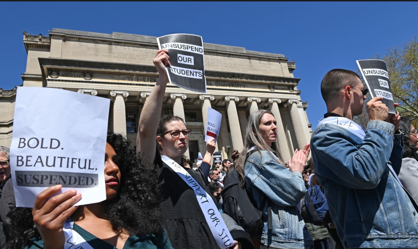 إضراب لهيئة التدريس في جامعة كولومبيا تحدياً لقرارها منع التضامن مع فلسطين