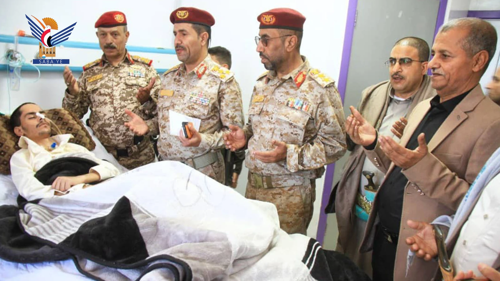 تفقد أحوال الجرحى بمدينة الأقصى الطبية ومركز السبعين ومستشفى الشرطة