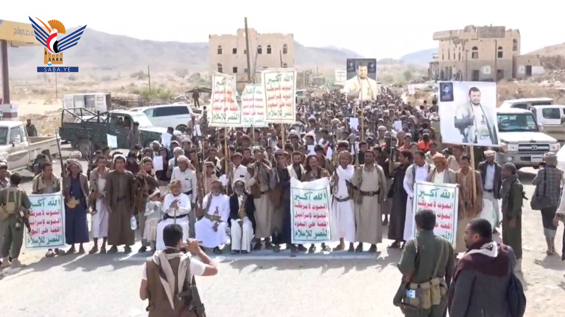 مسيرات حاشدة بمأرب تأكيدًا على الثبات مع غزة وتصعيدًا ضد جرائم الإبادة والتجويع