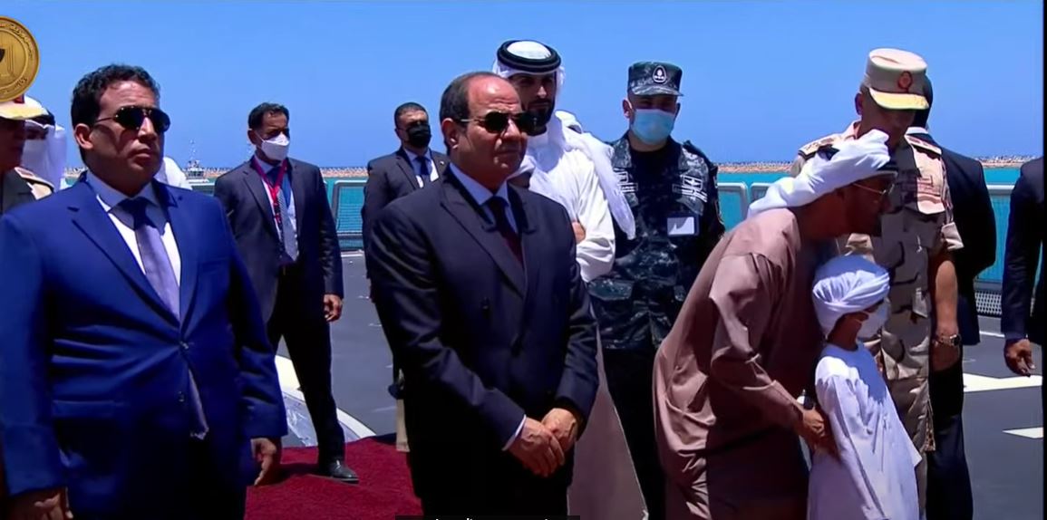 مصر تفتتح أكبر قاعدة عسكرية بحرية على حدود ليبيا.. بحضور السيسي وبن زايد والمنفي