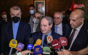 وزير خارجية سورية يؤكد دعم إيران وإدانة الممارسات الأمريكية ضدها