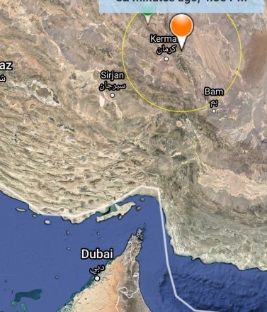 زلزال بقوة 5.1 درجة يضرب محافظة كرمان جنوب إيران