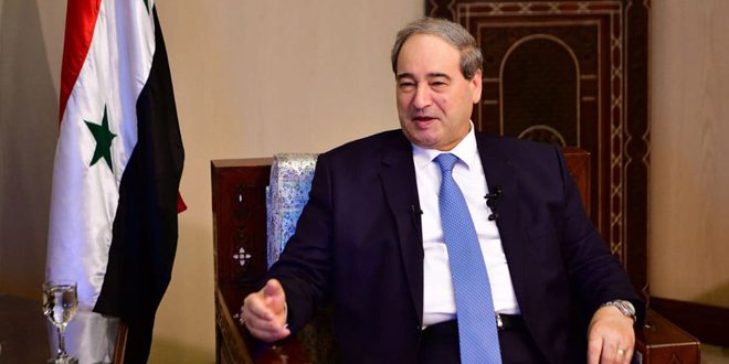 المقداد: الإجراءات القسرية الغربية أحادية الجانب تستهدف الشعب السوري