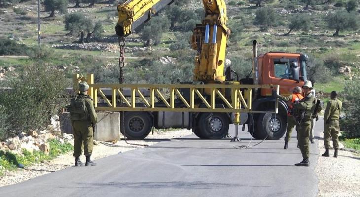 سلطات الاحتلال الإسرائيلي تعيد إغلاق طريق جنين – نابلس