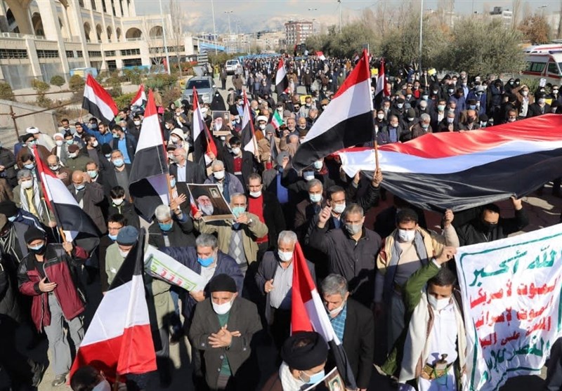 خروج مسيرات في جميع أنحاء إيران دعماً للشعب اليمني