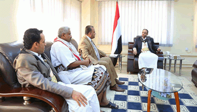 الرئيس المشاط يلتقي نائب رئيس الوزراء وزير المالية والقائم بأعمال محافظ الحديدة