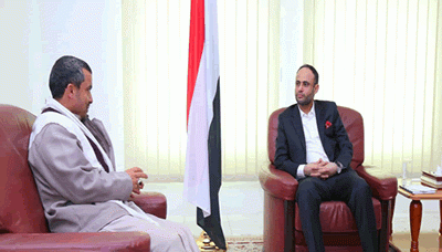 رئيس المجلس السياسي الأعلى يلتقي عضو مجلس الشورى خالد المداني