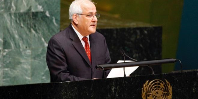 مندوب فلسطين بالأمم المتحدة : شعبنا مصر على نضاله ضد الإحتلال