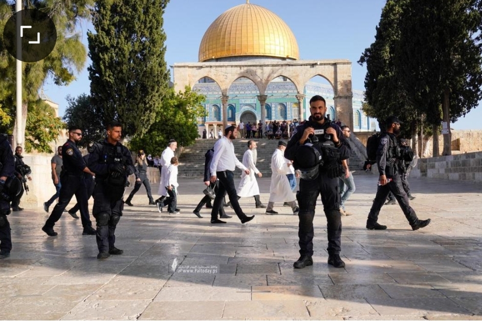 العدو الصهيوني ومستوطنيه يقتحموا الاقصى و ينفذوا جولات استفزازية