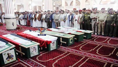 تشييع جثامين عدد من شهداء الوطن والقوات المسلحة