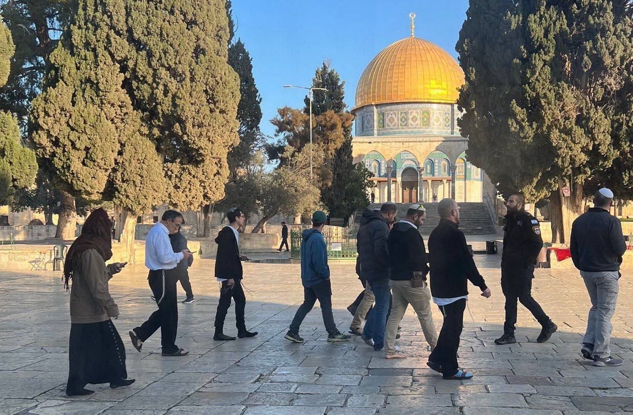 قطعان المستوطنين يقتحمون الأقصى ويواصلون حفرياتهم بالأغوار الشمالية