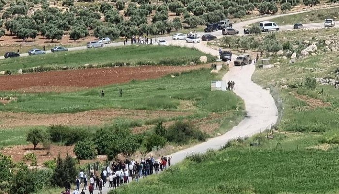 فلسطين المحتلة: مستوطنون يقتحمون قرية المغير شمال شرق رام الله