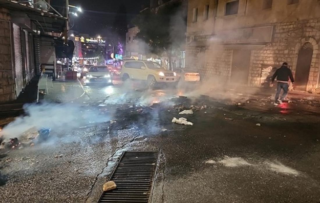 اندلاع مواجهات بين الشبان الفلسطينيين وقوات العدو في بيت لحم