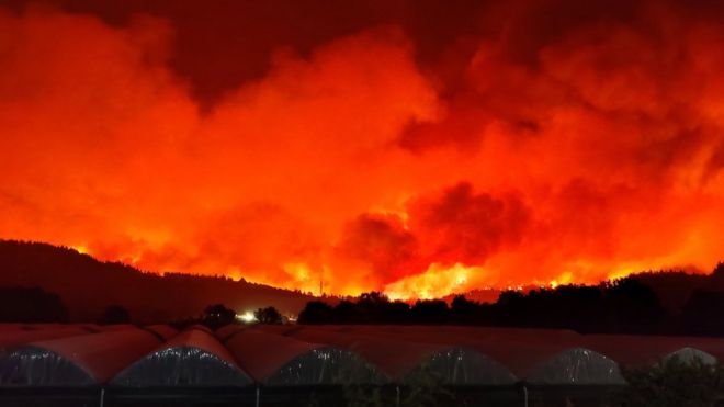 تراجع طفيف لحدة الحرائق في اليونان وفرق الإطفاء مستنفرة تحسبا لتأثير الرياح