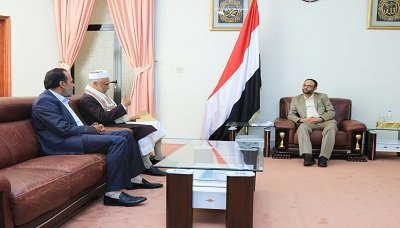 الرئيس المشاط يلتقي رئيس مجلس القضاء الأعلى