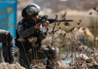 إصابة فتى فلسطيني خلال مواجهات مع العدو الصهيوني شرق قلقيلة