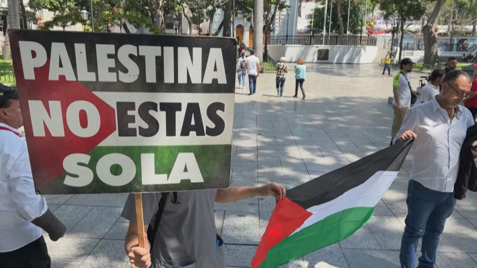 تظاهرة في كراكاس دعما للمقاومة الفلسطينية واستنكاراً للعدوان الصهيوني على غزة