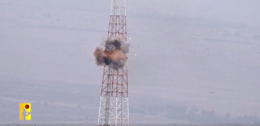 المقاومة اللبنانية تنشر مشاهد استهداف موقع ‏المالكية الصهيوني