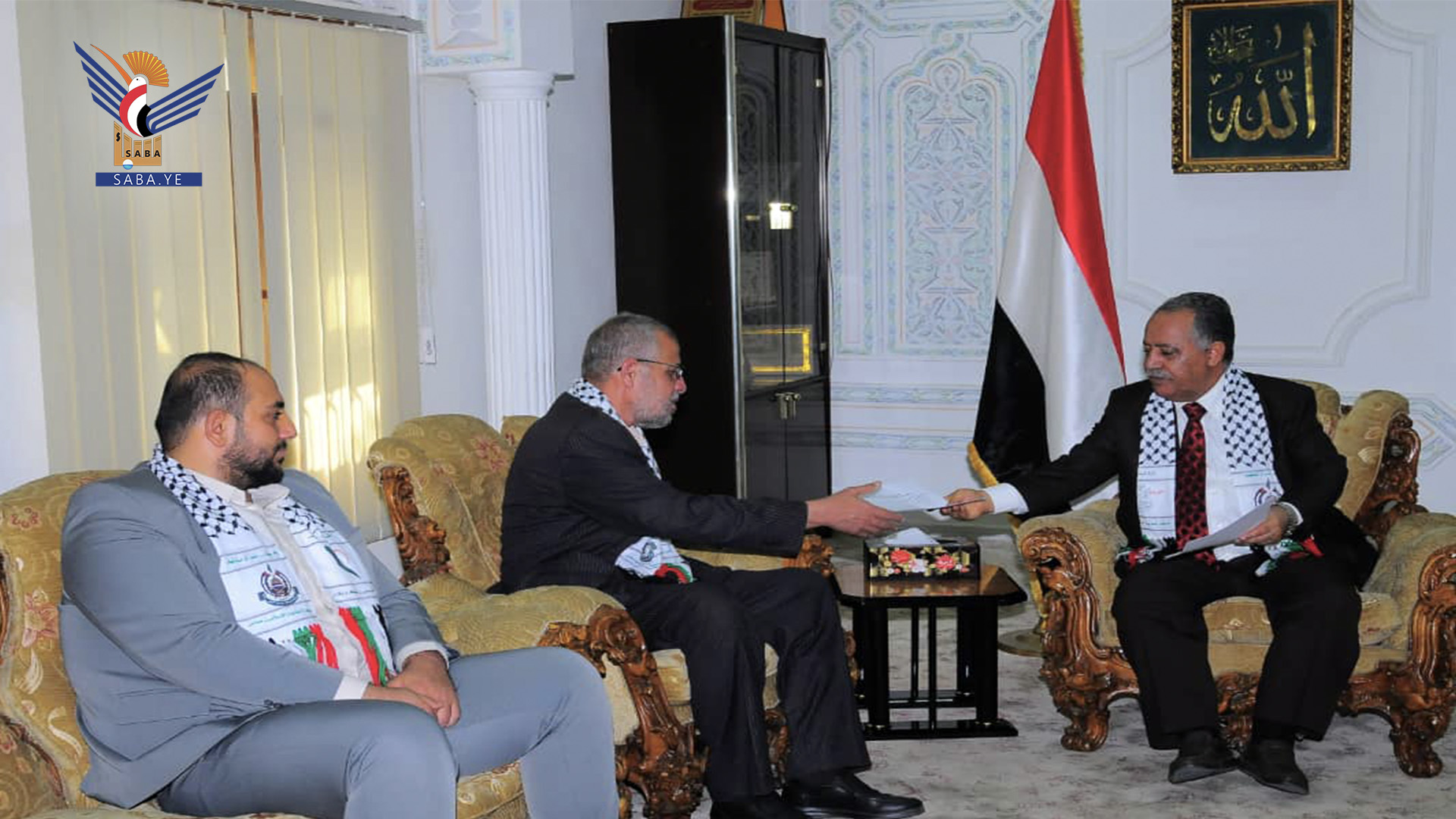 رئيس مجلس النواب يلتقي ممثل حركة حماس في اليمن 