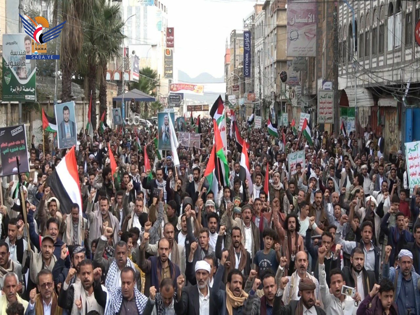 مسيرة جماهيرية حاشدة بإب لدعم خيارات حركات الجهاد والمقاومة الفلسطينية