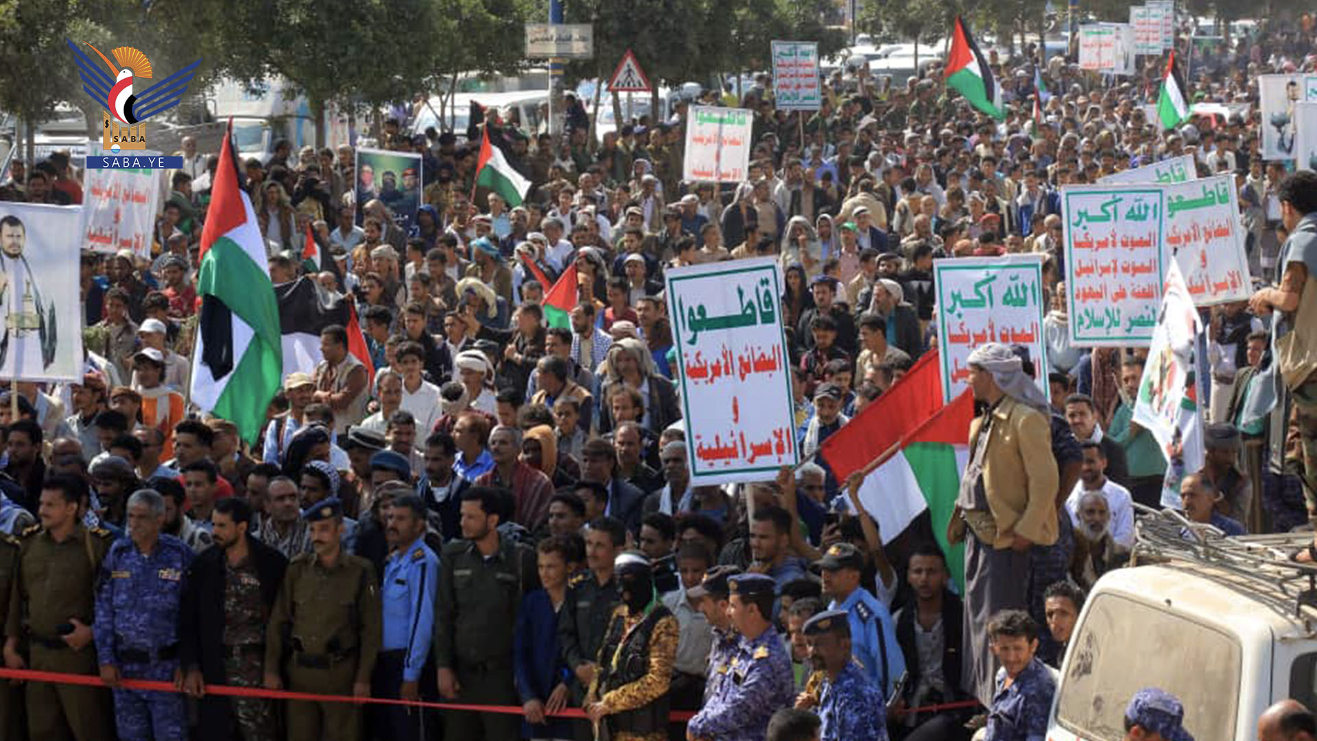 مسيرة حاشدة بتعز لدعم خيارات الجهاد والمقاومة وصمود الشعب الفلسطيني