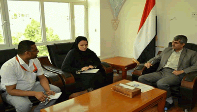 رئيس هيئة الشؤون الإنسانية يلتقي ممثلة منظمة ميدار نادين أريكسون